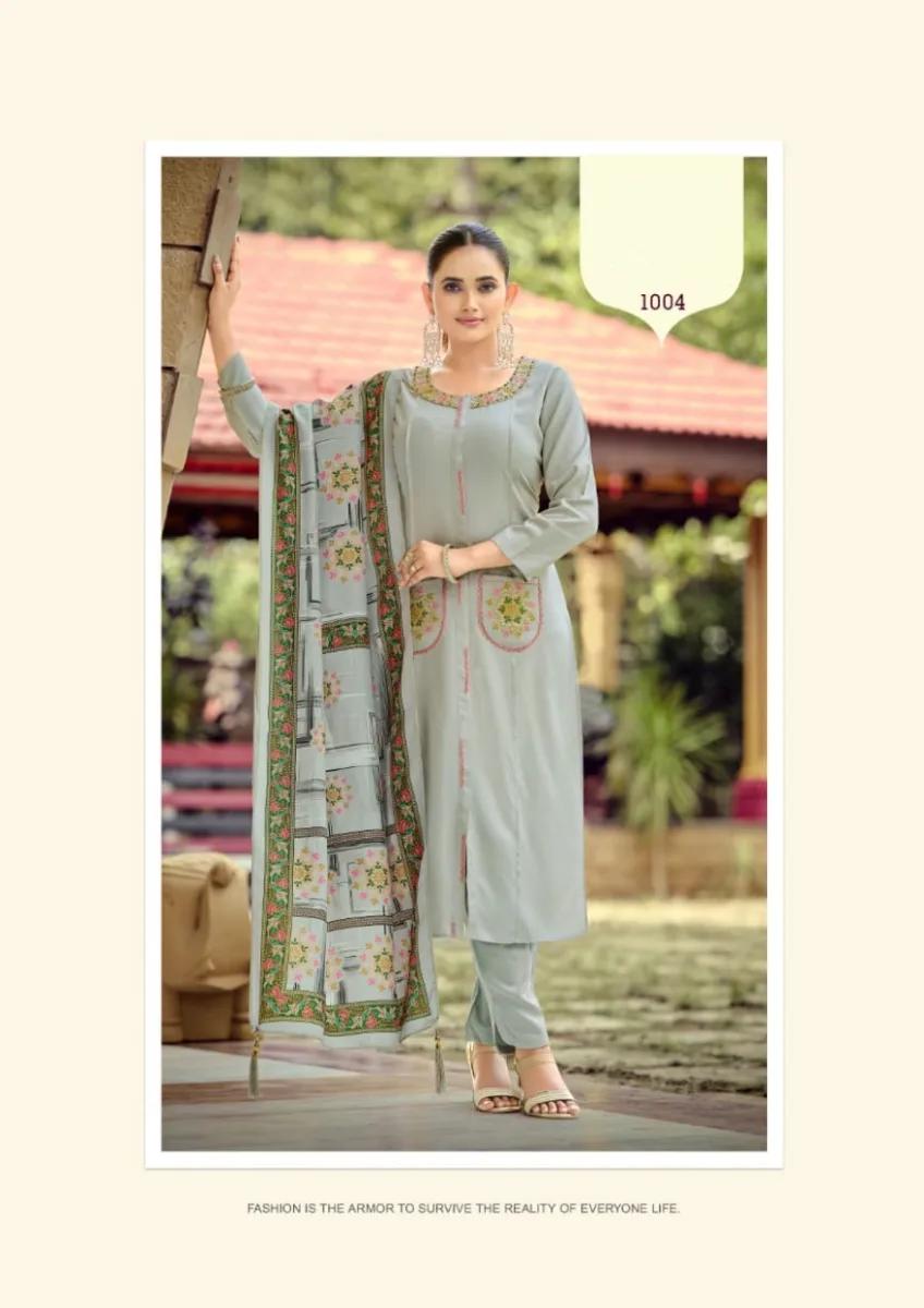 Pari 3 piece kurti set - Beige